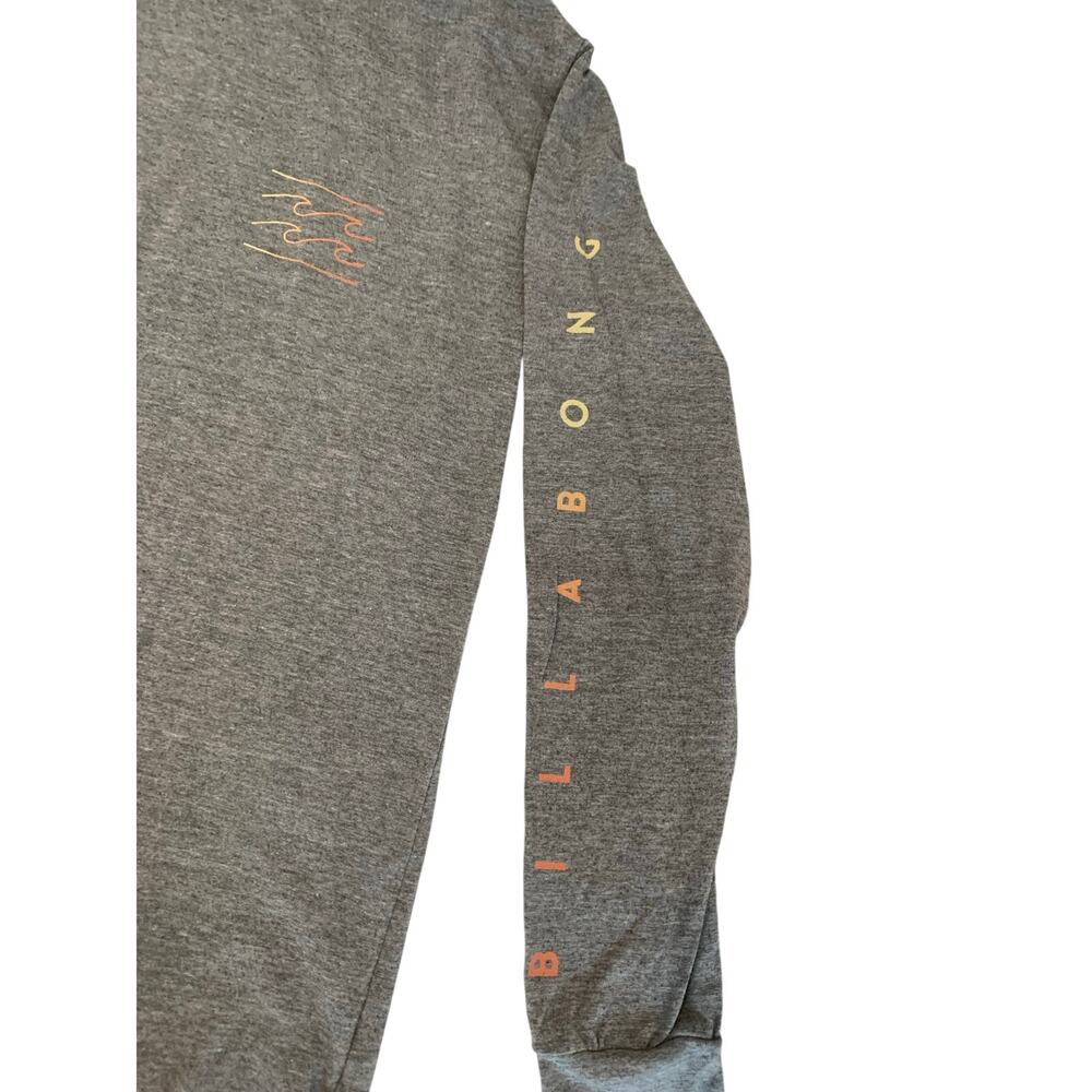 Billabong Men’s Long Sleeve T-Shirt – Size Small – Gray – Surf Skate Casual Tee